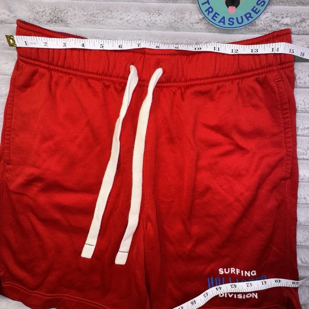 Hollister Shorts Mens‎ Medium Surfing Division Red Lifeguard Varsity Letters